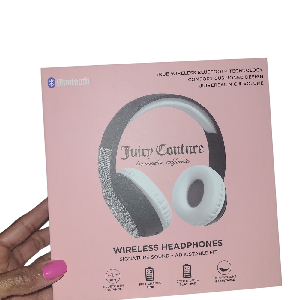 Juicy Couture Sparkling Wireless Headphones - Black and Silver
